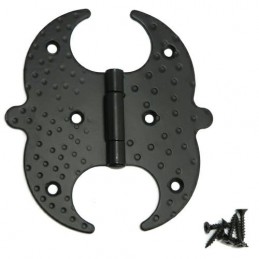 Zawias czarny ozdobny młotkowany 125x114x2mm motylek mod.553