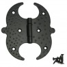 Zawias czarny ozdobny młotkowany 125x114x2mm motylek mod.553
