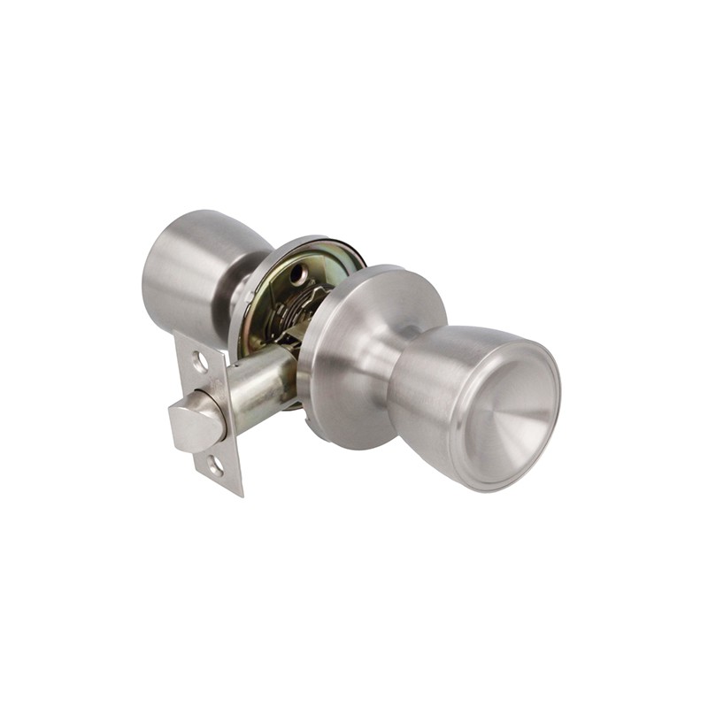 Gałka z zamkiem do drzwi pokojowych inox mod.601
