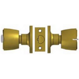 Gałka z zamkiem łazienkowa złoto antyczne mod. 602 DIS