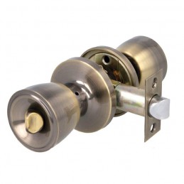 Gałka z zamkiem łazienkowa złoto antyczne mod. 602