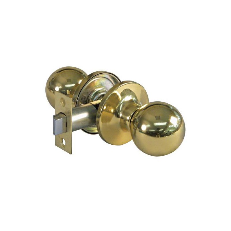 Gałka z zamkiem do drzwi pokojowych mosiężna lakierowana mod.611