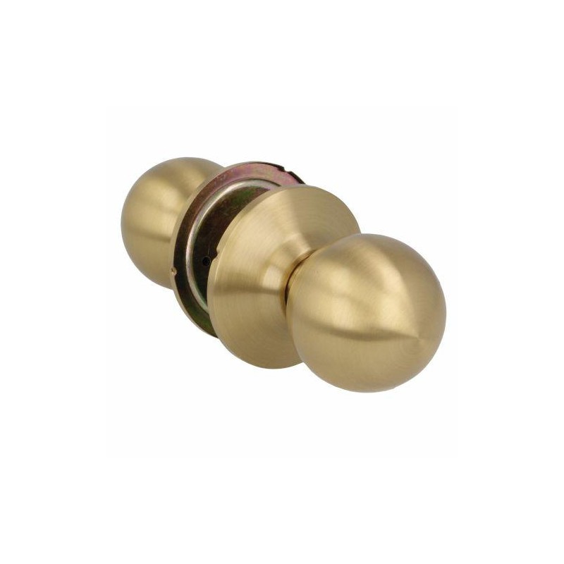 Gałka drzwiowa stała podwójna mod. 617 mosiądz satyna