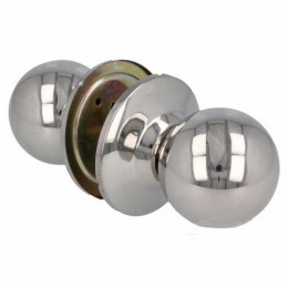 Gałka drzwiowa stała podwójna mod. 617 mosiądz chromowany