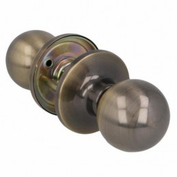 Gałka drzwiowa stała podwójna mod. 617 mosiądz złoto ant.