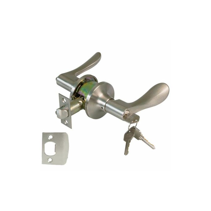 Klamka z zamkiem klucz + pokrętło chrom mat Prawa wejściowa mod. 700