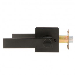 Klamka z zamkiem klucz+pokrętło czarna mod. 735 wejściowa