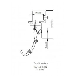 Hak IPA 21378 żółty ocynk 120mm