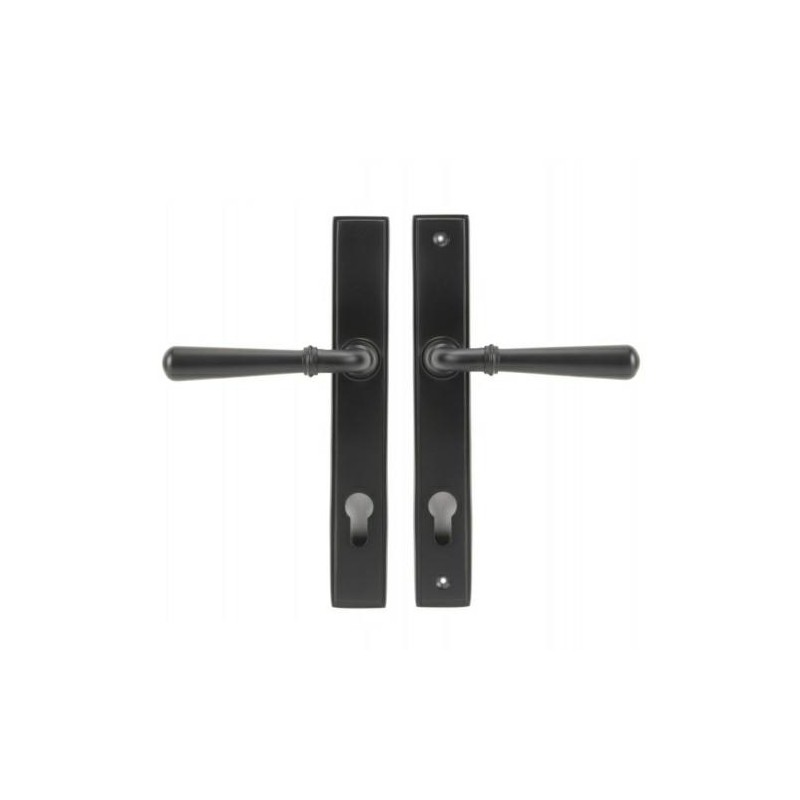 Klamka Newbury do zasuwnicy wkładka 92mm lity brąz