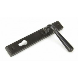 Klamka Newbury do zasuwnicy wkładka 92mm lity brąz