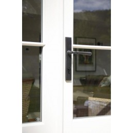 Klamka Newbury do zasuwnicy wkładka 92mm lity brąz