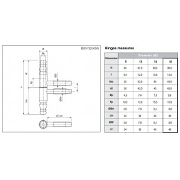 Zawias AGB 132-16 barok mos