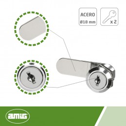 Zamek do skrzynek mod.5A niklowany