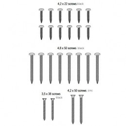 Wkręty ARIETE komplet do PCV i alu.