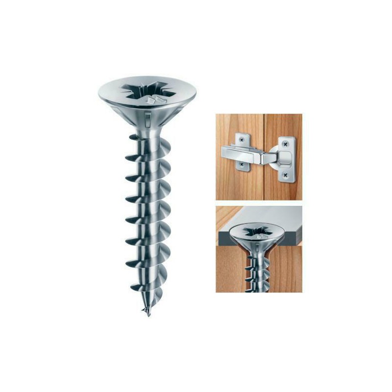 Wkręty do okuć meblowych 3,5x16 biały ocynk PZ PANELVIT_FR 100szt.