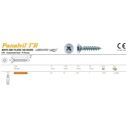 Wkręty do okuć meblowych 3,5x18 biały ocynk PZ PANELVIT_FR 100szt.