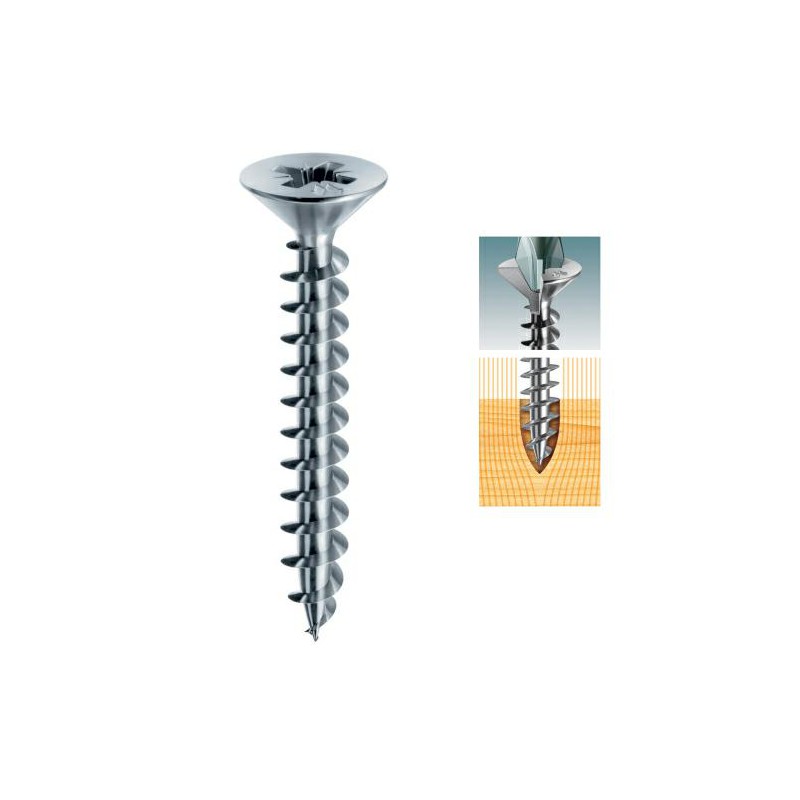 Wkręty biały ocynk 4x16 PZ łeb stożkowy Panelvit 100szt.