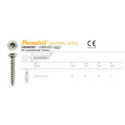 Wkręty chrocynk 3,5x40 łeb stożkowy TX Panelvit TSP 100szt.