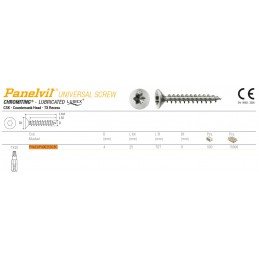 Wkręty chrocynk 4x25 łeb stożkowy TX Panelvit TSP 100szt.