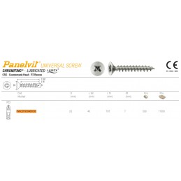 Wkręty chrocynk 3,5x40 PZ łeb stożkowy Panelvit 100szt.