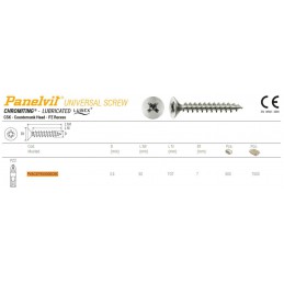 Wkręty chrocynk 3,5x50 PZ łeb stożkowy Panelvit 100szt.