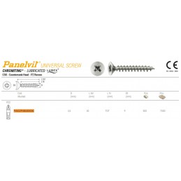 Wkręty chrocynk 4,5x40 PZ łeb stożkowy Panelvit 100szt.