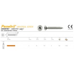 Wkręty chrocynk 4x35 PZ2 łeb stożkowy Panelvit 100szt.