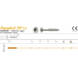 Wkręty chrocynk 3,5x50 TX20 łeb stożkowy z żebrowaniem Panelvit 100szt.