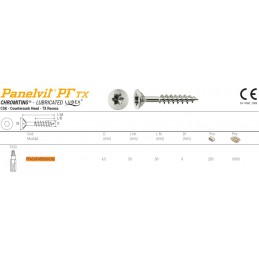 Wkręty chrocynk 4,5x50 TX20 łeb stożkowy z żebrowaniem Panelvit 100szt.