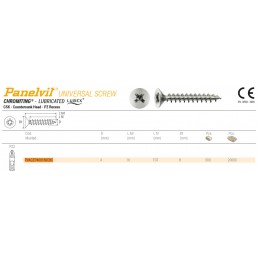 Wkręty chrocynk 4x16 PZ łeb stożkowy Panelvit 100szt.