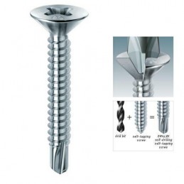 Wkręty do metalu 3,9x16 biały ocynk PH2 DRILLEX 100szt.