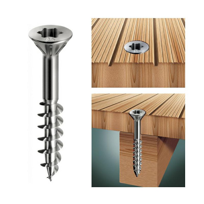 Wkręty 5x60 Inox TX łeb stożkowy z żebrowaniem Panelvit 100szt.