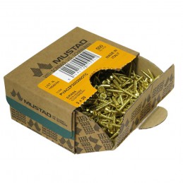 Wkręty mosiądzowane 3x20 PZ łeb stożkowy  Panelvit 100szt.