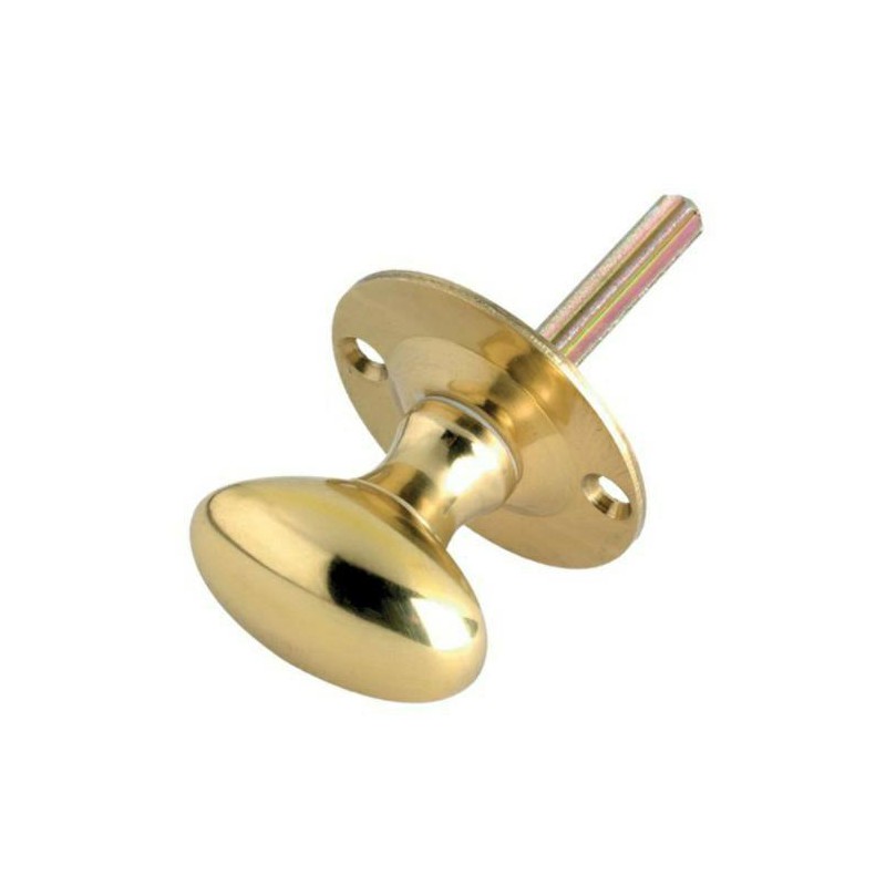 Pokrętło WC 38mm z szyldem mosiądzowane