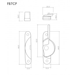 Zamknięcie okna podnoszonego z zaczepem chrom połysk