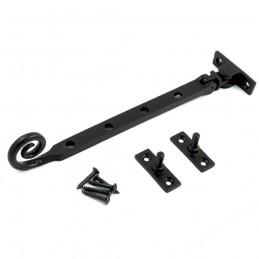 Ogranicznik okienny Blokada otwarcia 224mm zawinięty ogon czarny