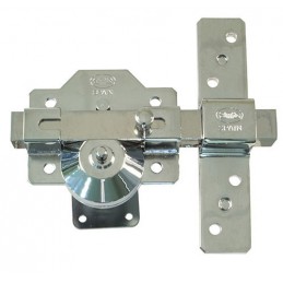 Zasuwa z blokadą 90x154mm chrom połys klucz/przycisk mod. 1 PLUS