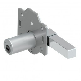 Zasuwa z blokadą 90x154mm chrom połys klucz/przycisk mod. 1 PLUS