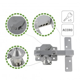 Zasuwa z blokadą mod.2 105x170mm chromowana