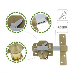 Zasuwa z blokadą 2-105x170 oliwkowa