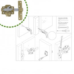 Zasuwa z blokadą 2-105x170 oliwkowa