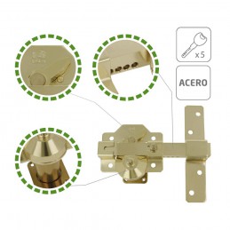 Zasuwa z blokadą 2-105x170 złota