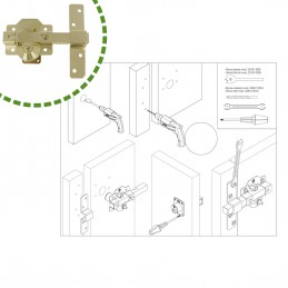 Zasuwa z blokadą 2-88x153 złota