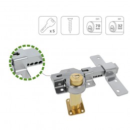 Zasuwa z blokadą 5-105x170 chromowan