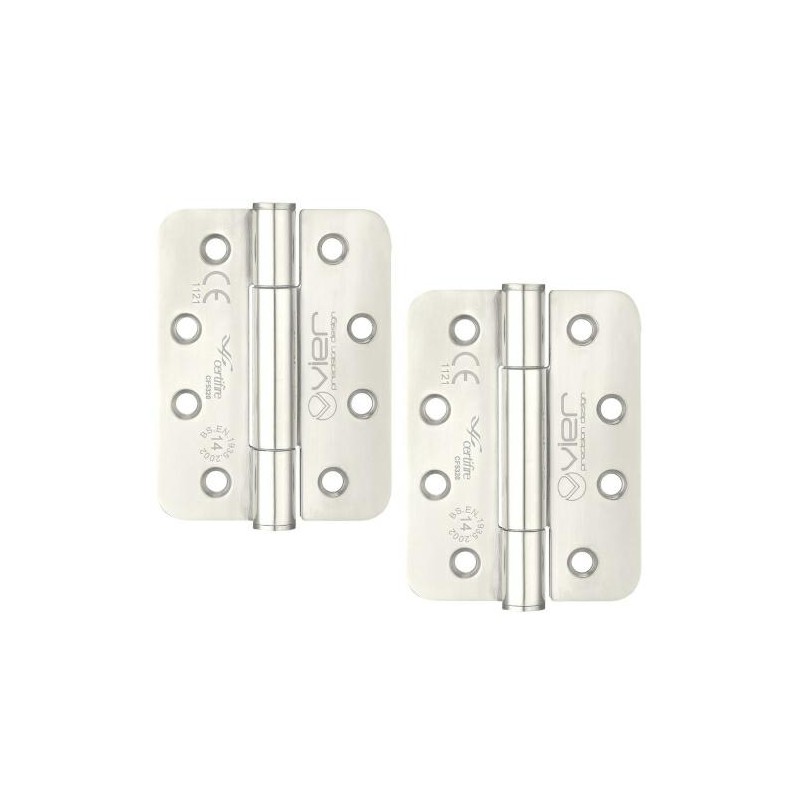 Zawias do drzwi 102x76mm stal nierdzewna INOX chrom połysk splatany 2szt.