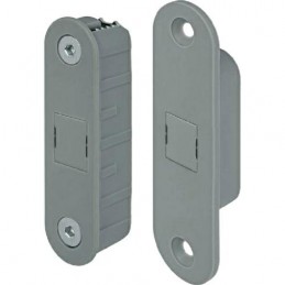 Zatrzask magnetyczny ALU-TOUCH aluminium-drewno szare komplet