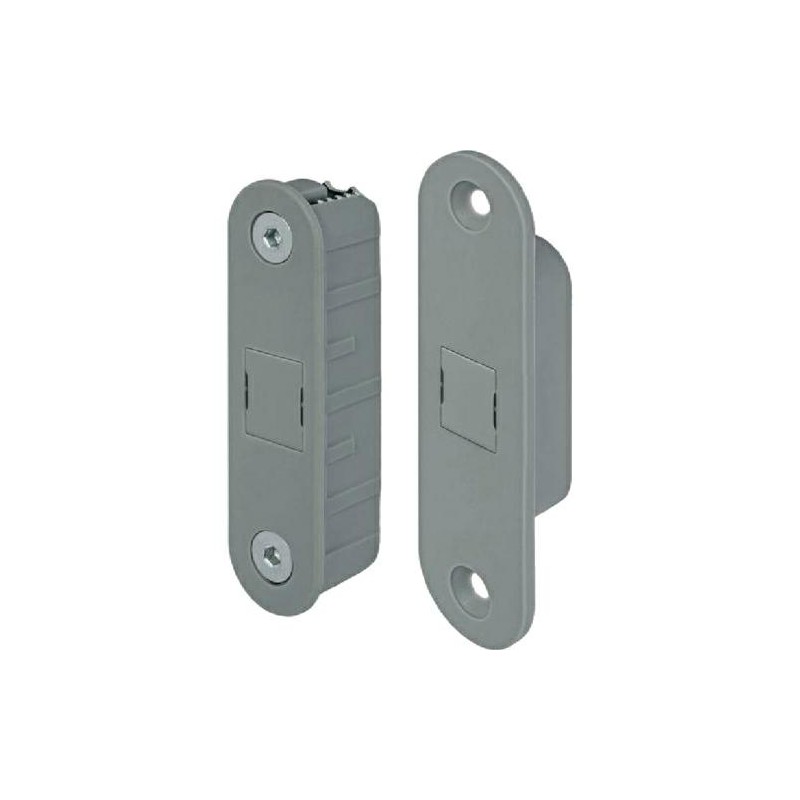 Zatrzask magnetyczny ALU-TOUCH aluminium-drewno szare komplet