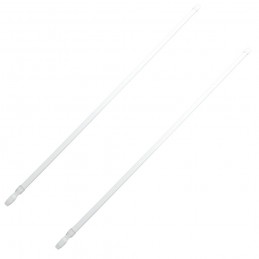 Zazdrostka owalna rozsuwana karnisz 40-70cm biała mod.2