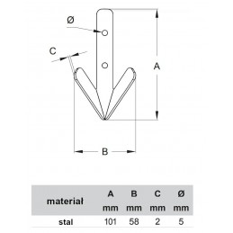 Wieszak ROBIN HOOD 101x58 czerwony 514