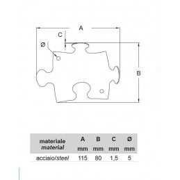 Wieszak PUZZLE srebrny (517)